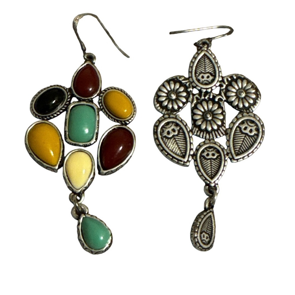 Multicolor Dangle Earrings - image 2